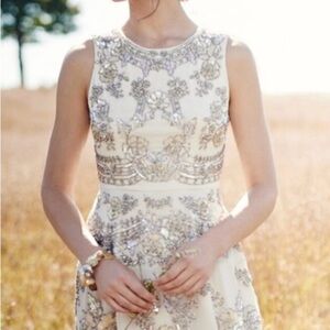 Needle & Thread Etch Lace Mini Dress